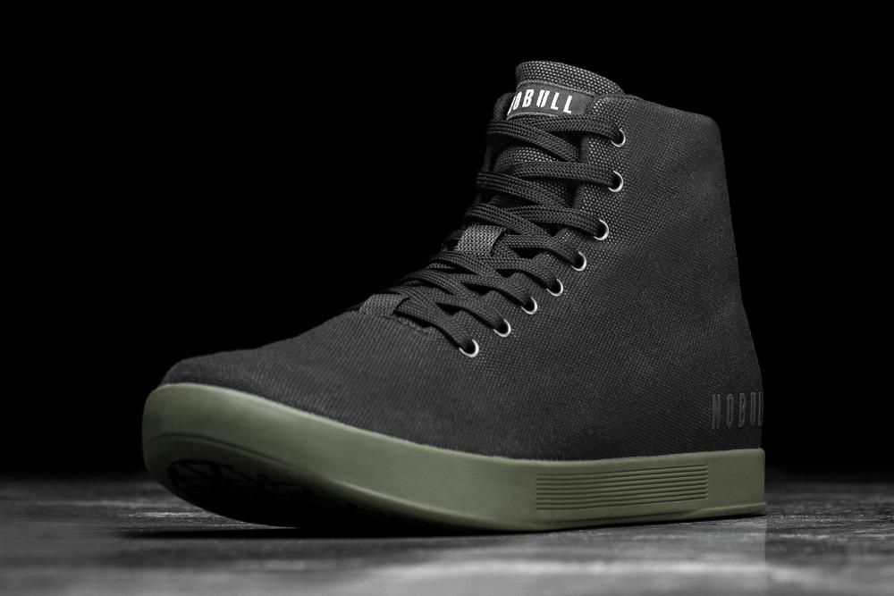 NOBULL High-Top Canvas Uzun Spor Ayakkabı Bayan - Siyah - Turkiye (ZHN-518207)